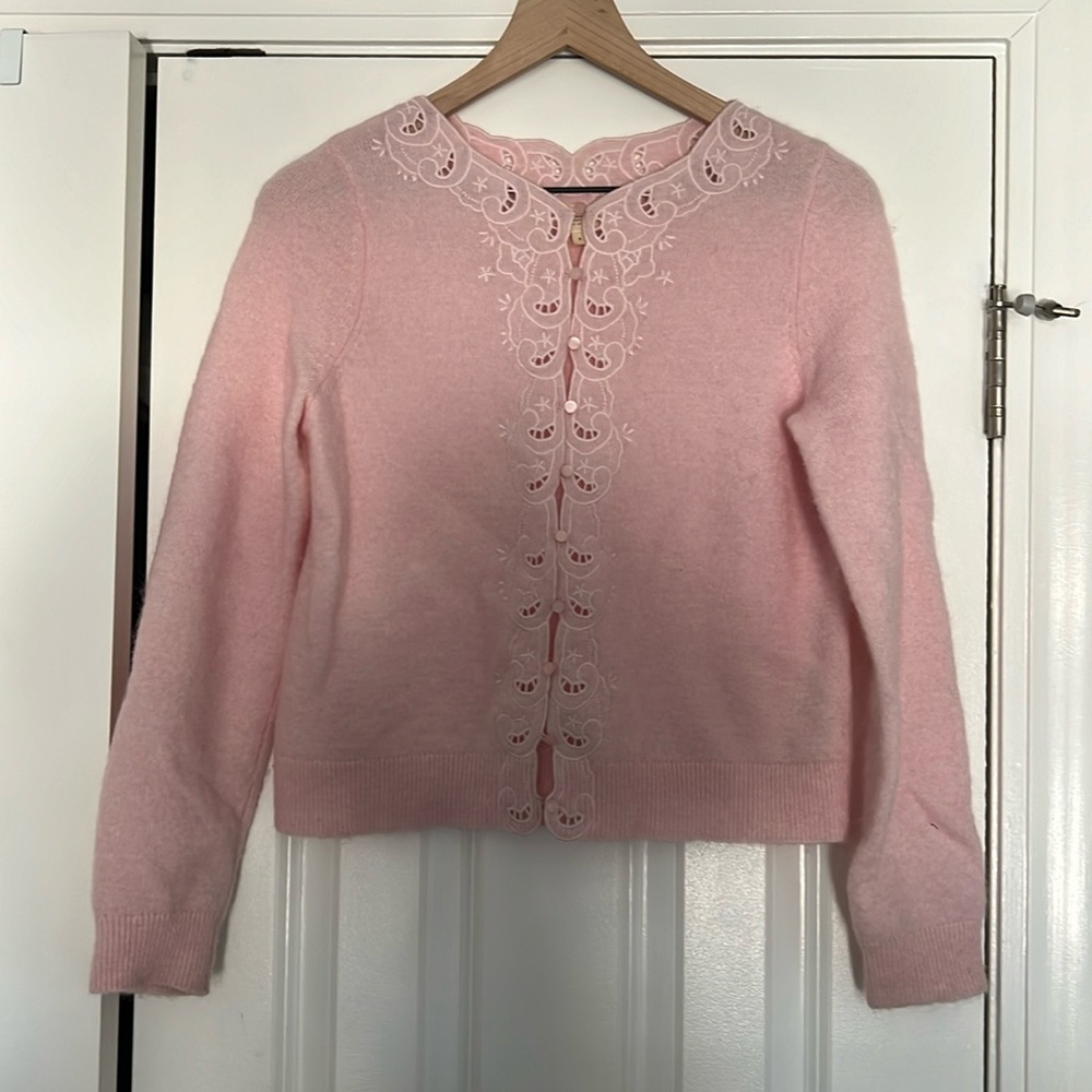 Sezane Ysaline Cardigan Pastel Pink - Size S